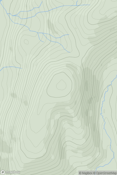 Thumbnail image for Cefn Coch [Bala to Welshpool] [SH868142] showing contour plot for surrounding peak